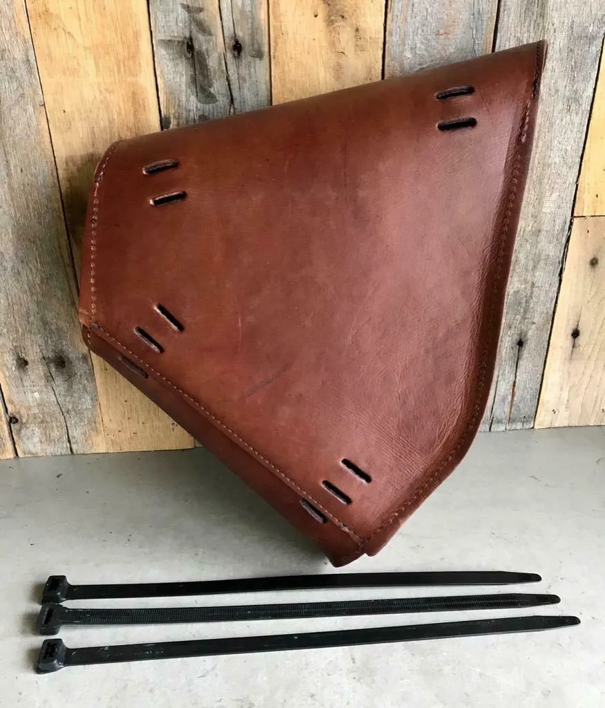 2000-2024 Harley Saddle Bag Chopper Bobber & Hardtail Motorcycle Brown Leather