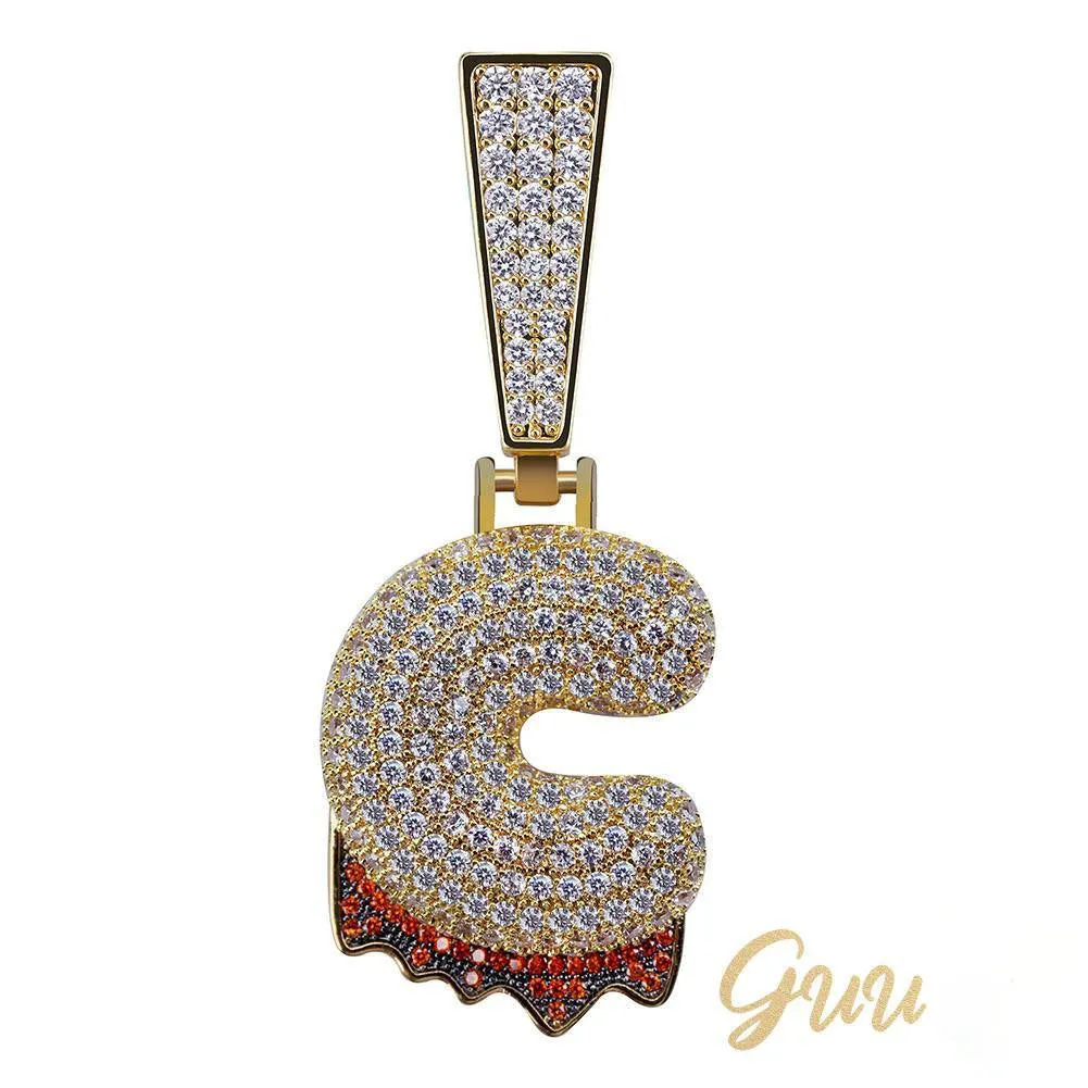 32mm Micro-inlay Zircon Hip Hop Pendant # Rapper Chain