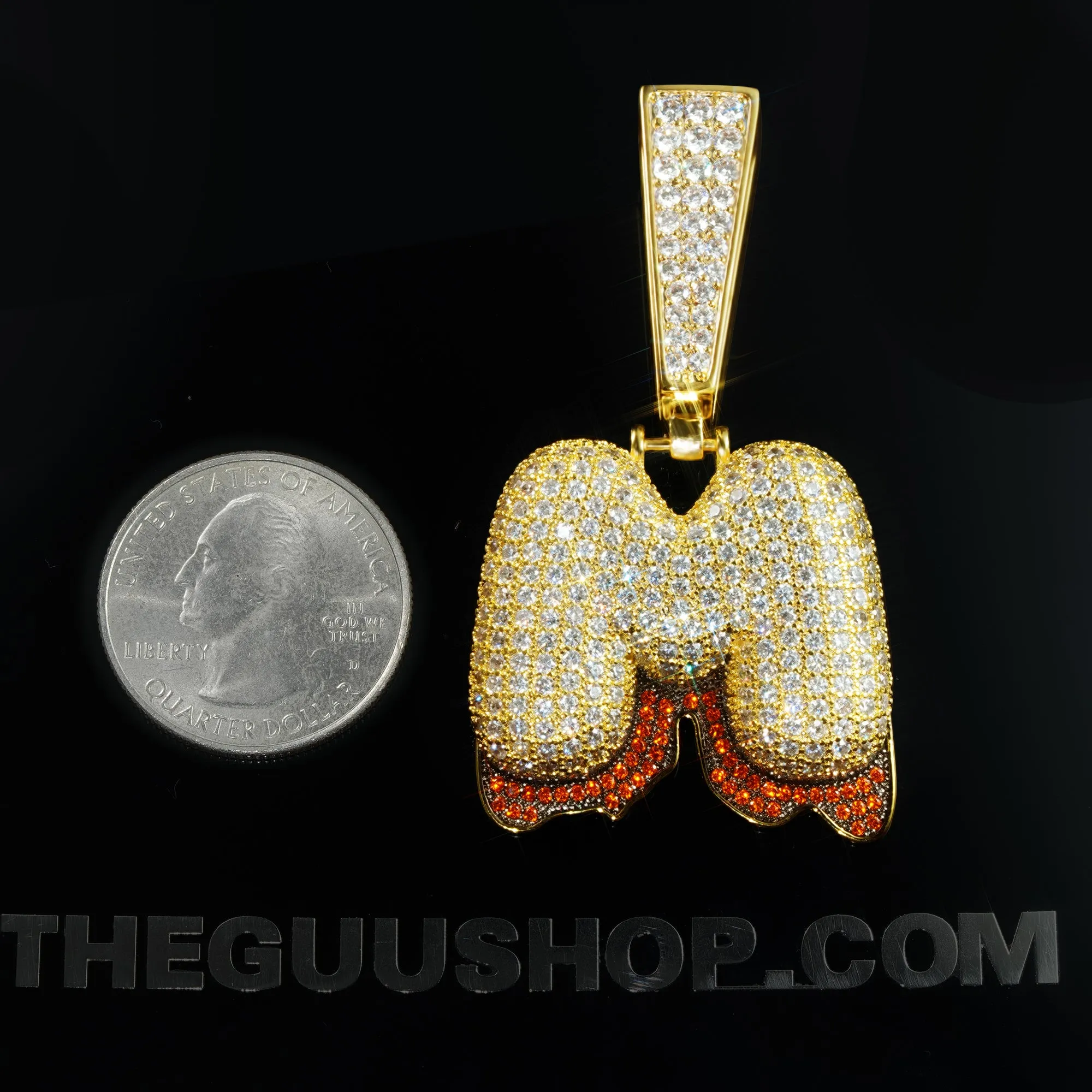 32mm Micro-inlay Zircon Hip Hop Pendant # Rapper Chain