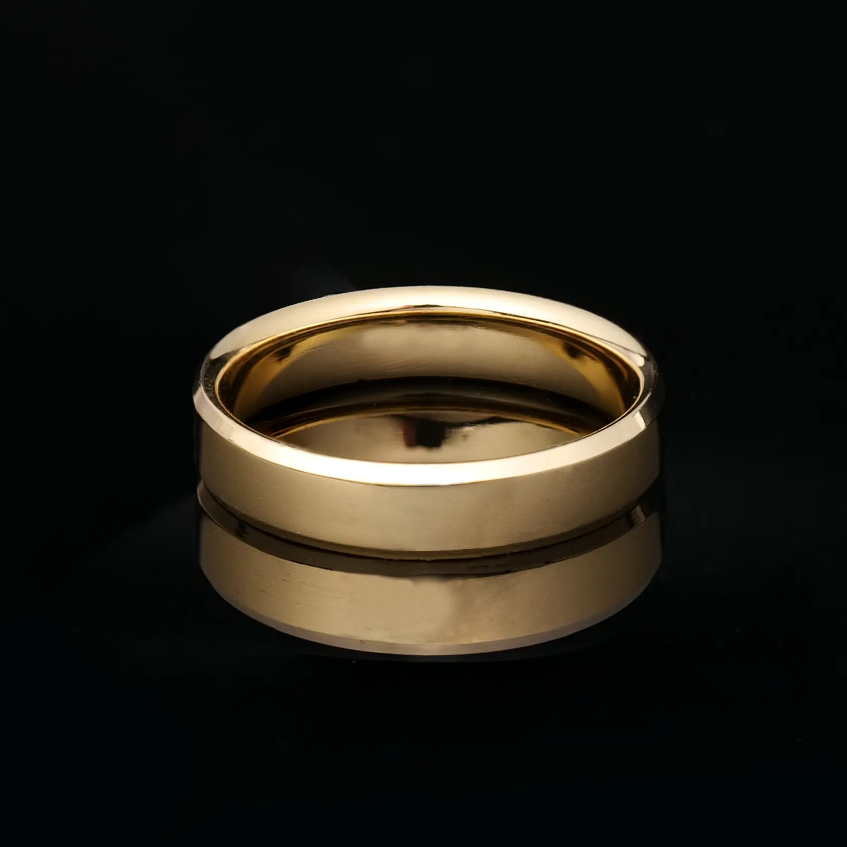 5mm Beveled Gold Ring