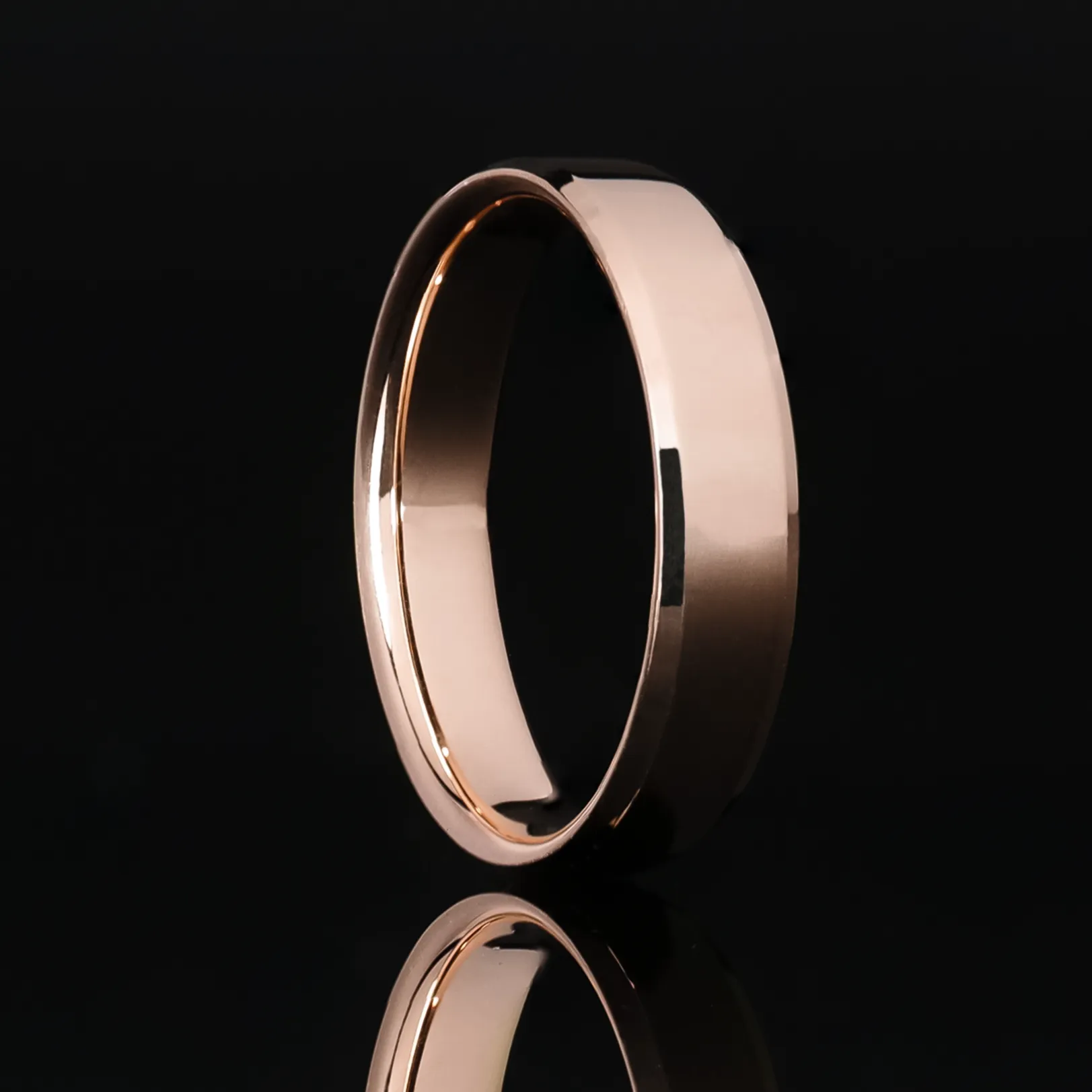 5mm Beveled Gold Ring