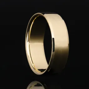 7mm Beveled Gold Ring