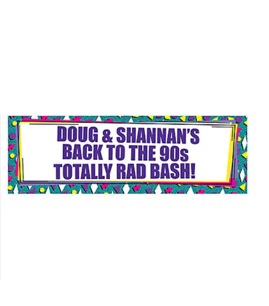 90s Party Custom Banner - Large