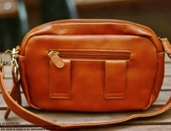 A Leather Brown Messenger Bag