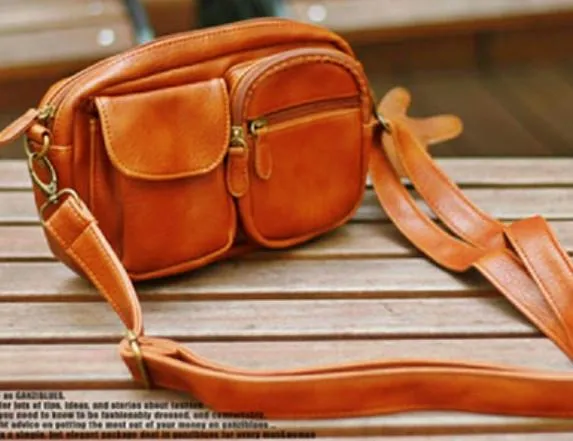 A Leather Brown Messenger Bag