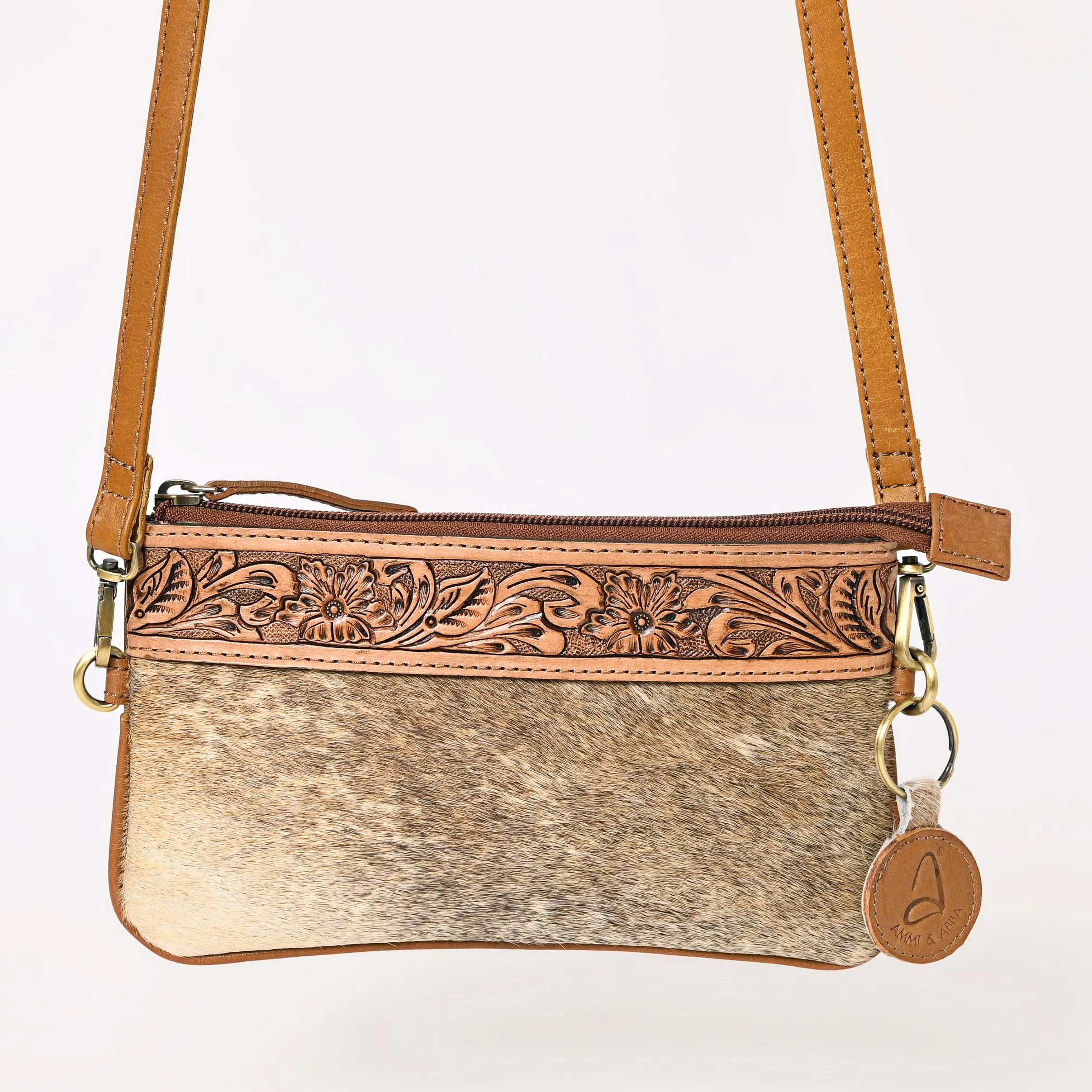 A&A-985  Montana West 100% Genuine Hair-On Cowhide Leather  Crossbody