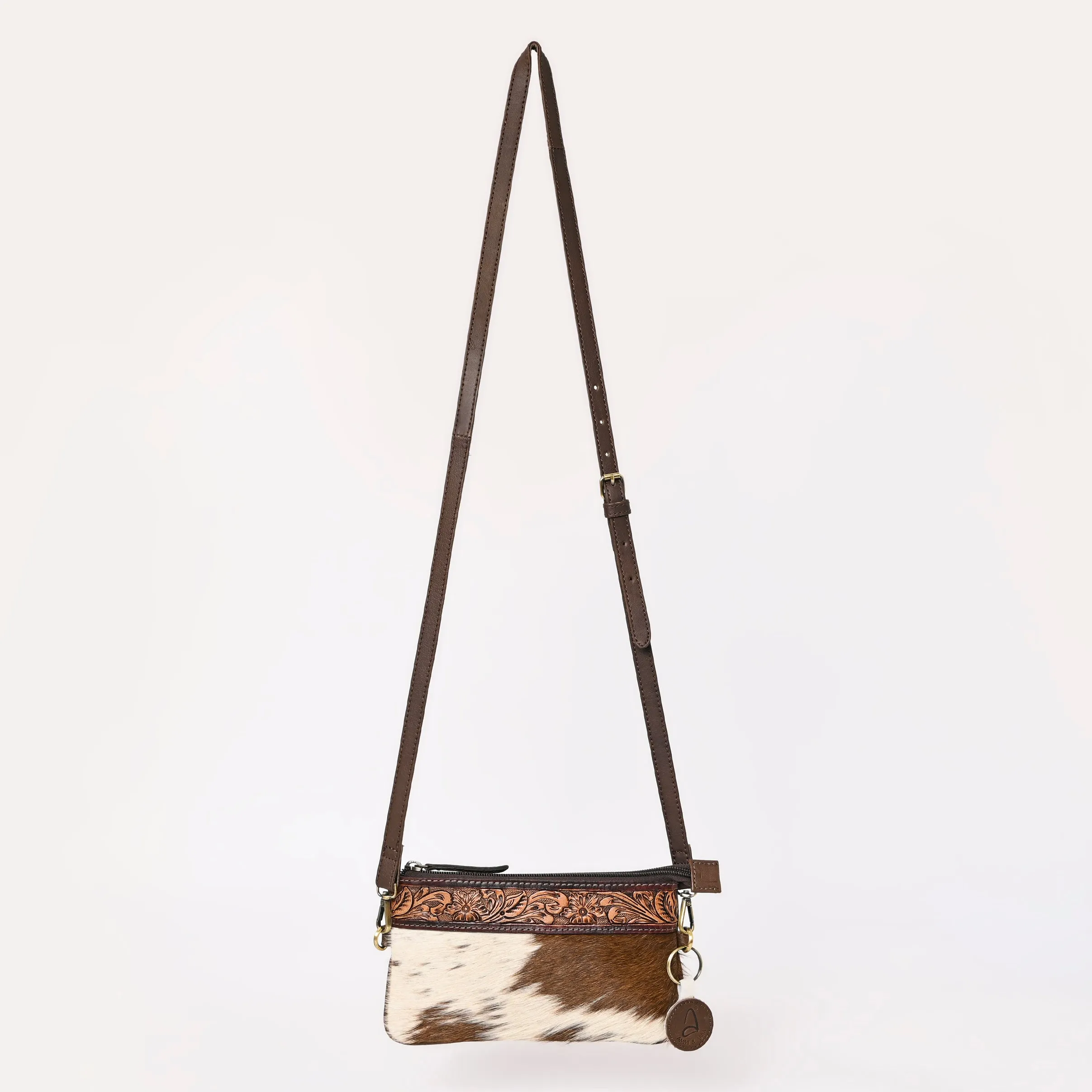 A&A-985  Montana West 100% Genuine Hair-On Cowhide Leather  Crossbody