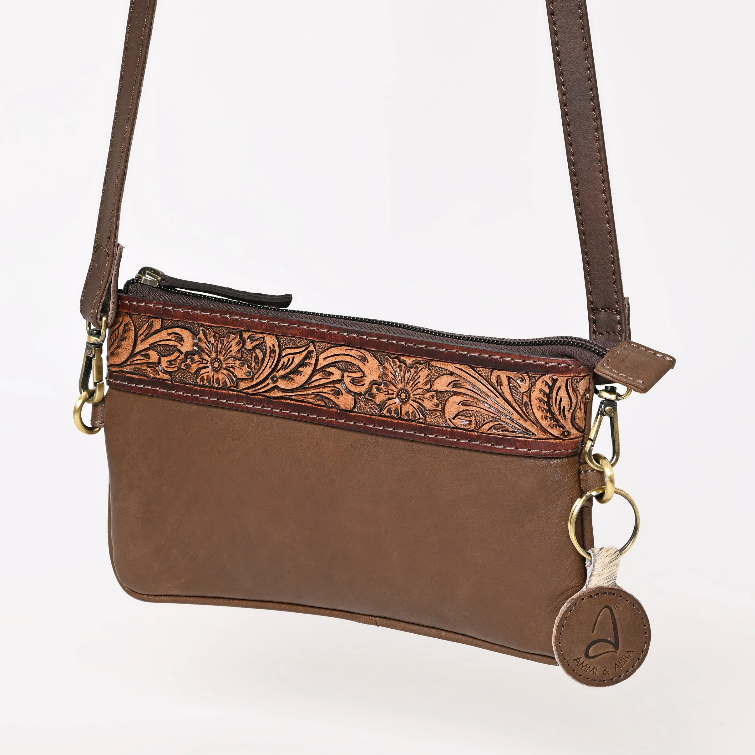 A&A-986  Montana West 100% Genuine Oily Calf Leather  Crossbody