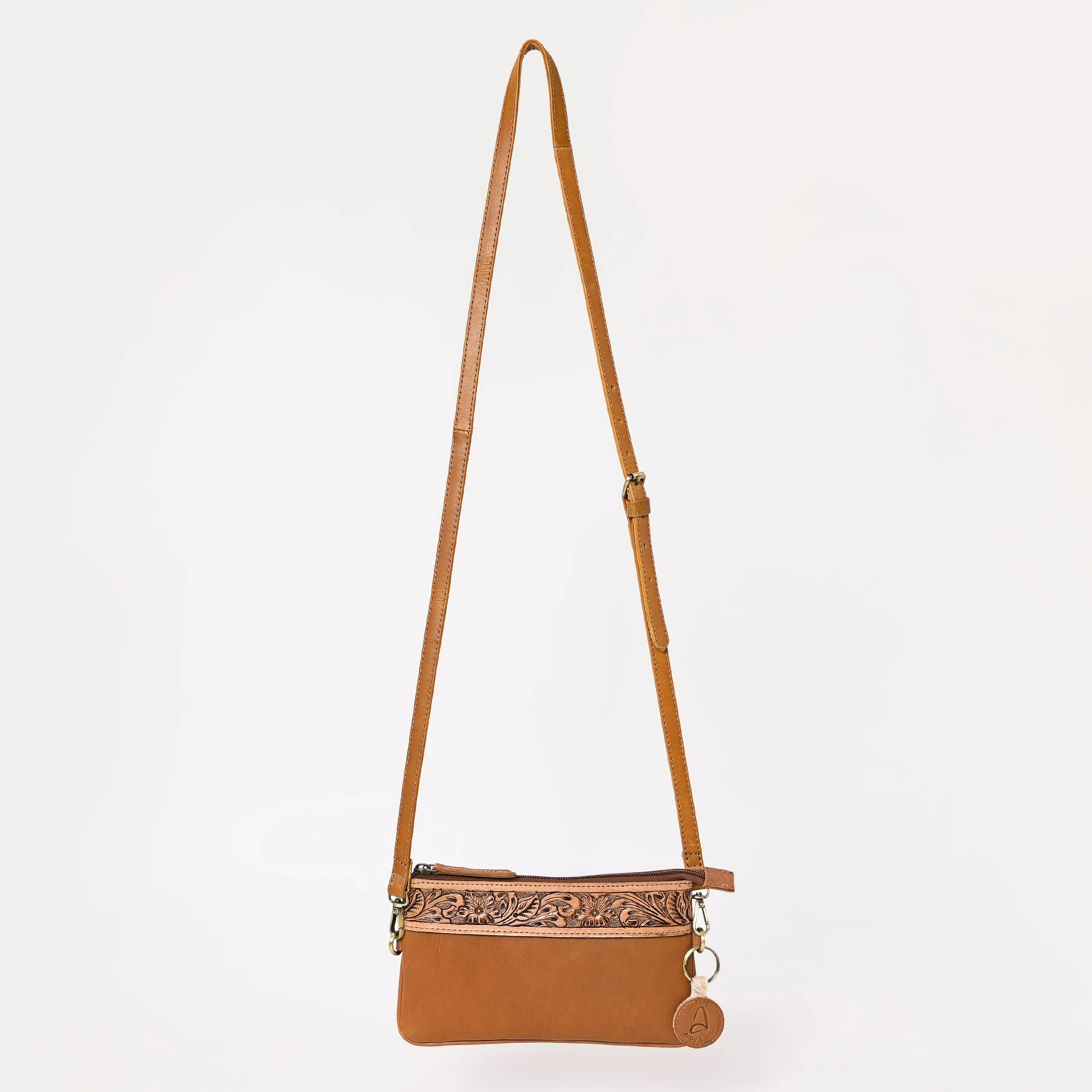 A&A-986  Montana West 100% Genuine Oily Calf Leather  Crossbody