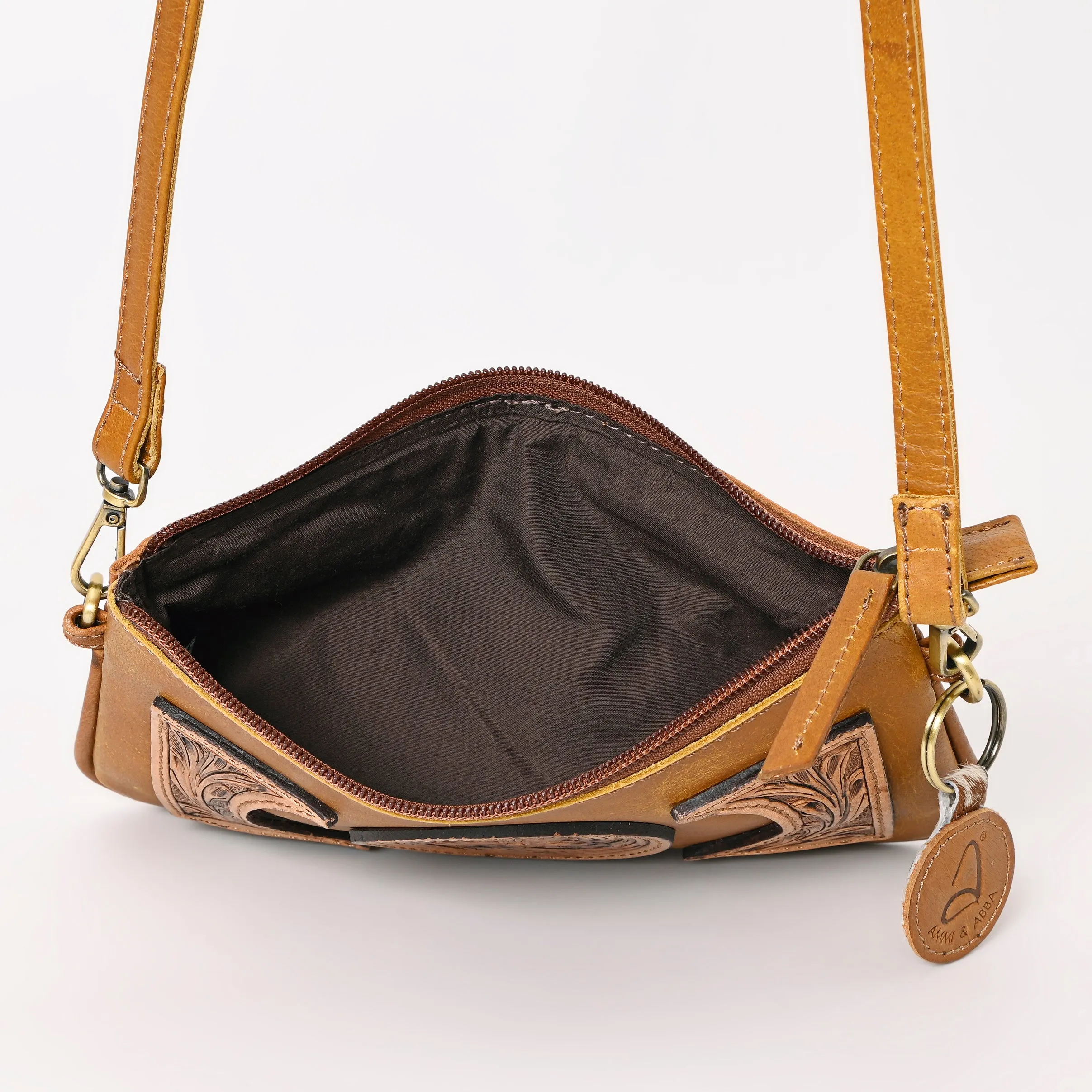 A&A-987  Montana West 100% Genuine Oily Calf Leather  Crossbody