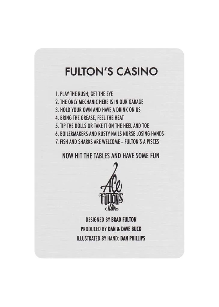 Ace Fulton's Casino Vintage Back (Orange) Playing Cards