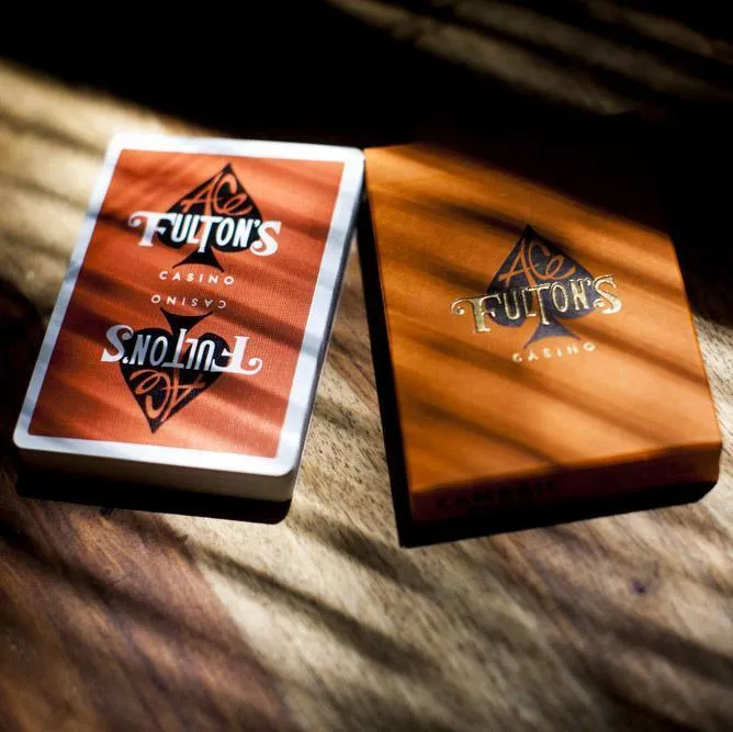 Ace Fulton's Casino Vintage Back (Orange) Playing Cards