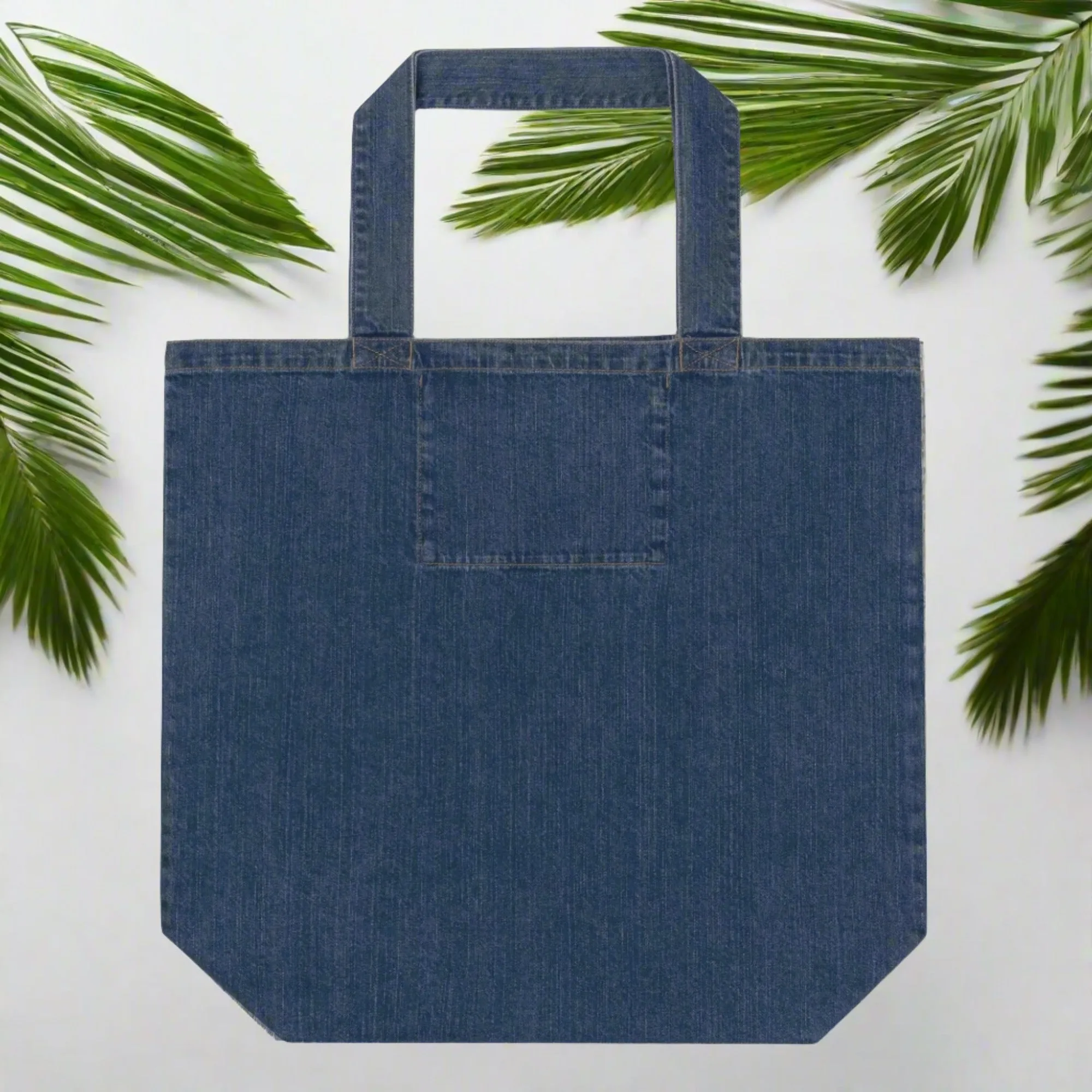 Adorable cats, sustainable denim tote bag