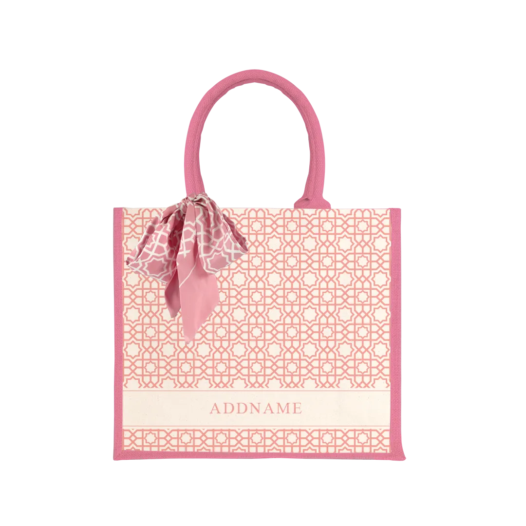 Annas Series - Pastel Peach Jute Bags