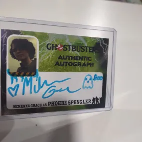 Autographed And Inscribed Custom Limited Edition Ghostbusters Trading Card Hand Signed By Mckenna Grace