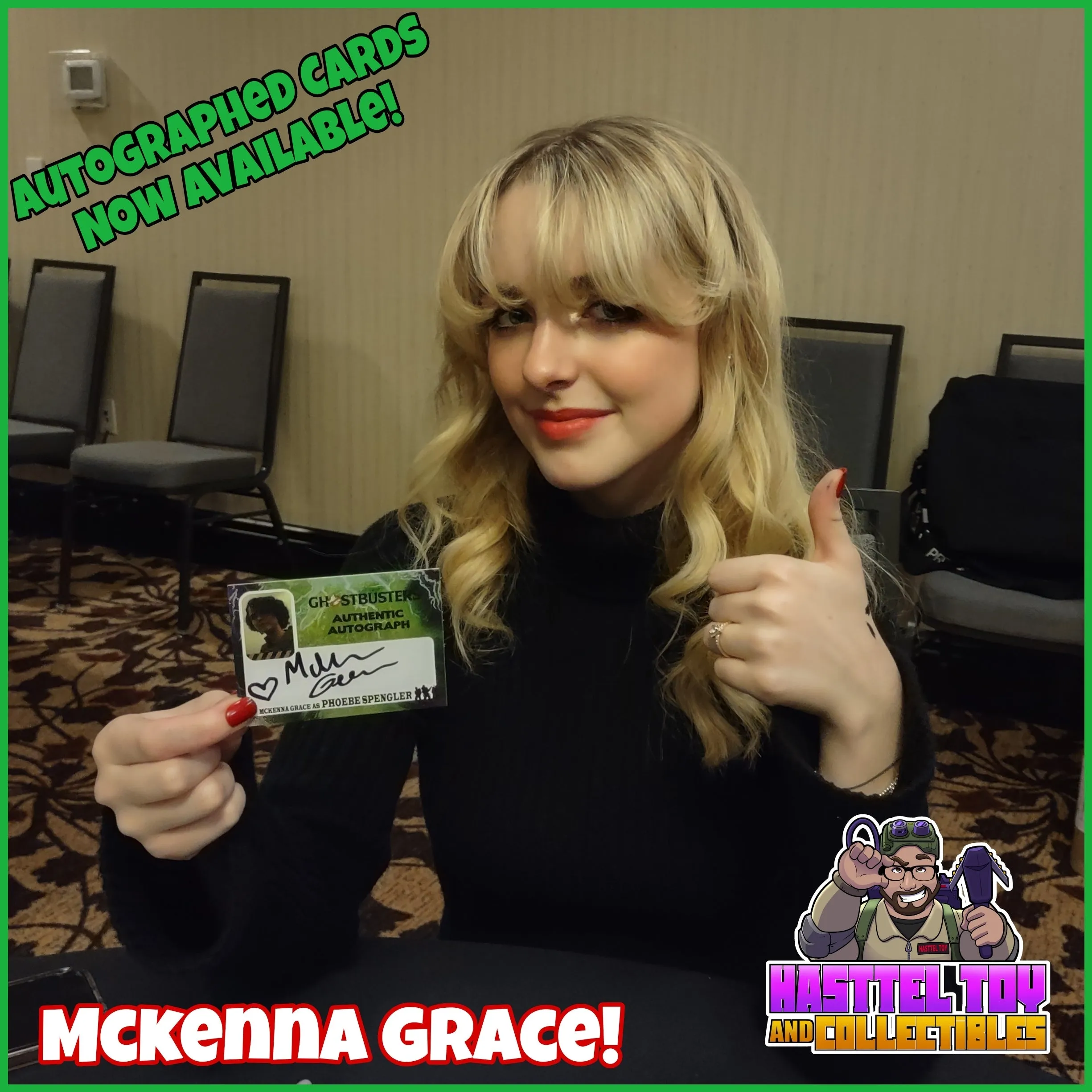 Autographed And Inscribed Custom Limited Edition Ghostbusters Trading Card Hand Signed By Mckenna Grace