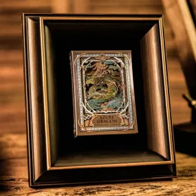 Azure Dragon Playing Cards - Wooden Frame Collector’s Set