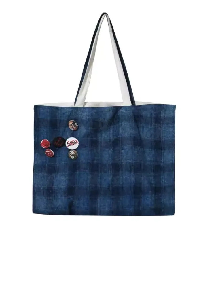 Badge Patchwork Color Clash Eco Bag【s0000006690】