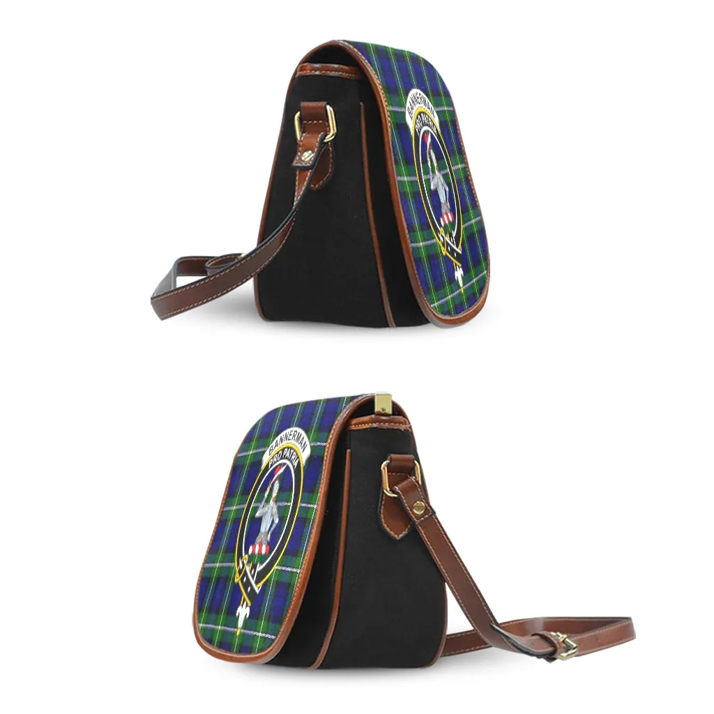 Bannerman Tartan Saddle Bag with Family Crest