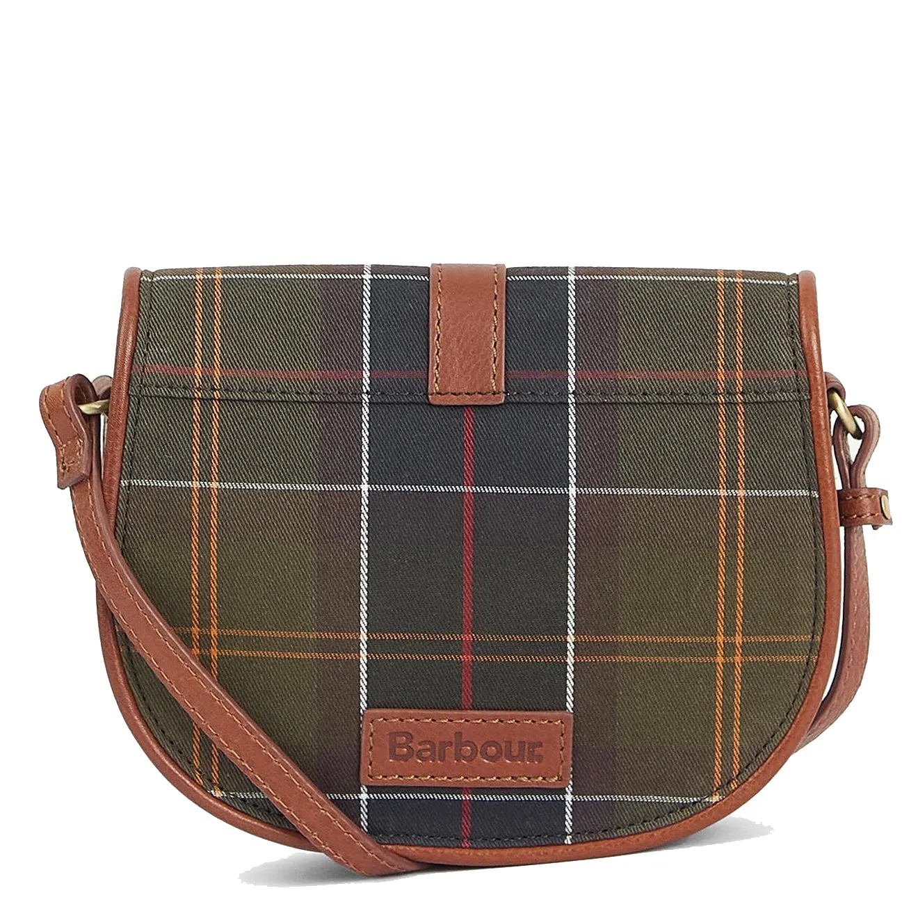 Barbour Katrine Leather Saddle Bag Classic Tartan