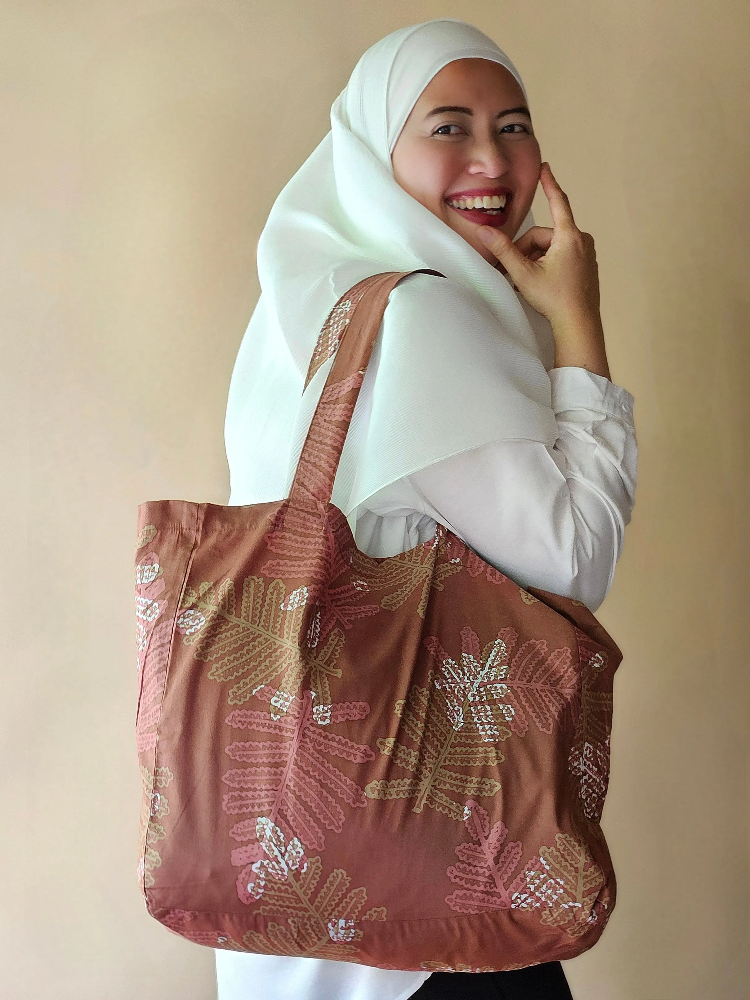 BATIK TOTE BAG - FOREST FERN