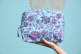 'Berry beautiful' printed toiletry/makeup zipper pouch