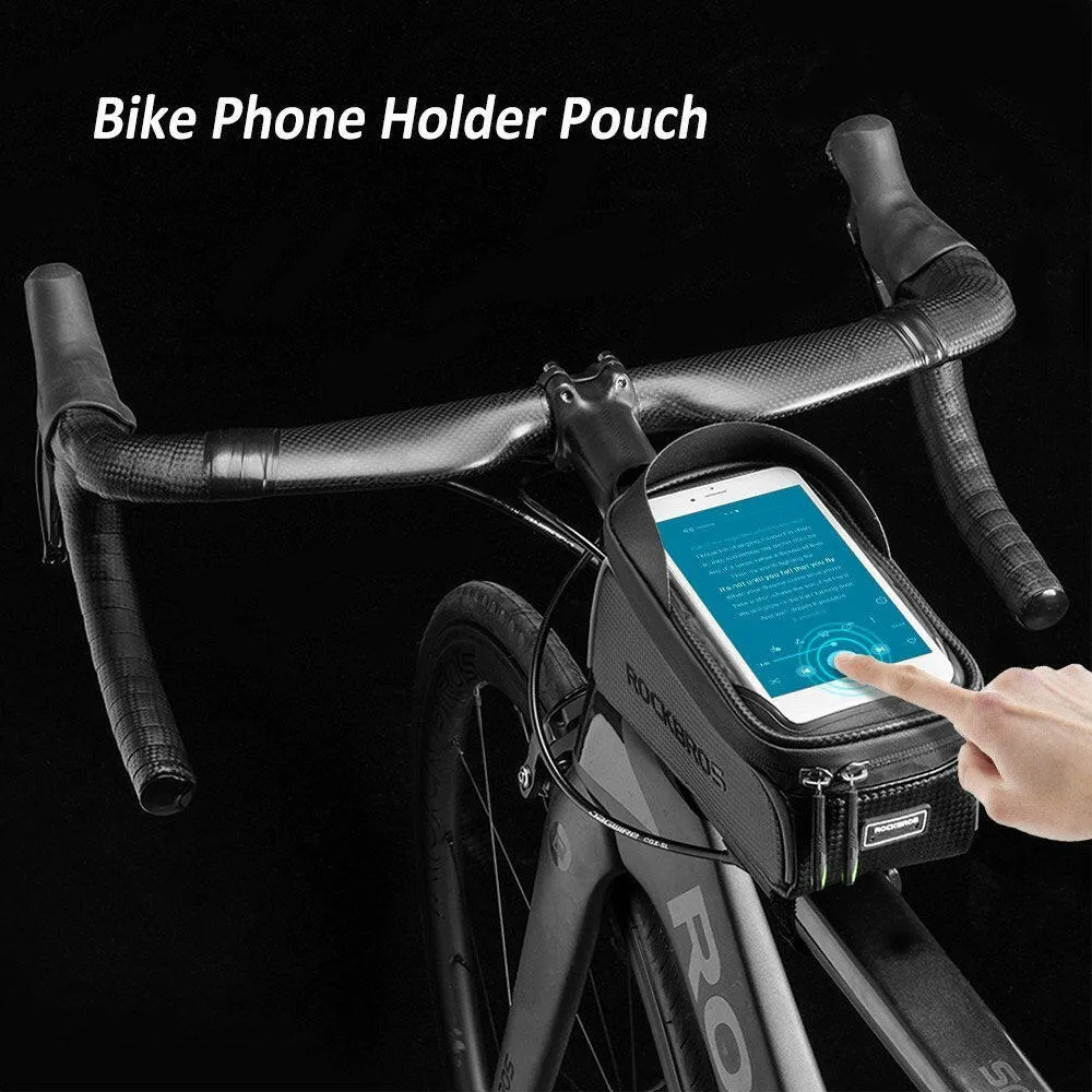 Bike Phone Bag Top Tube Bag Cycling Front Frame Bag Phone Holder Touch Screen Bike Phone Pouch