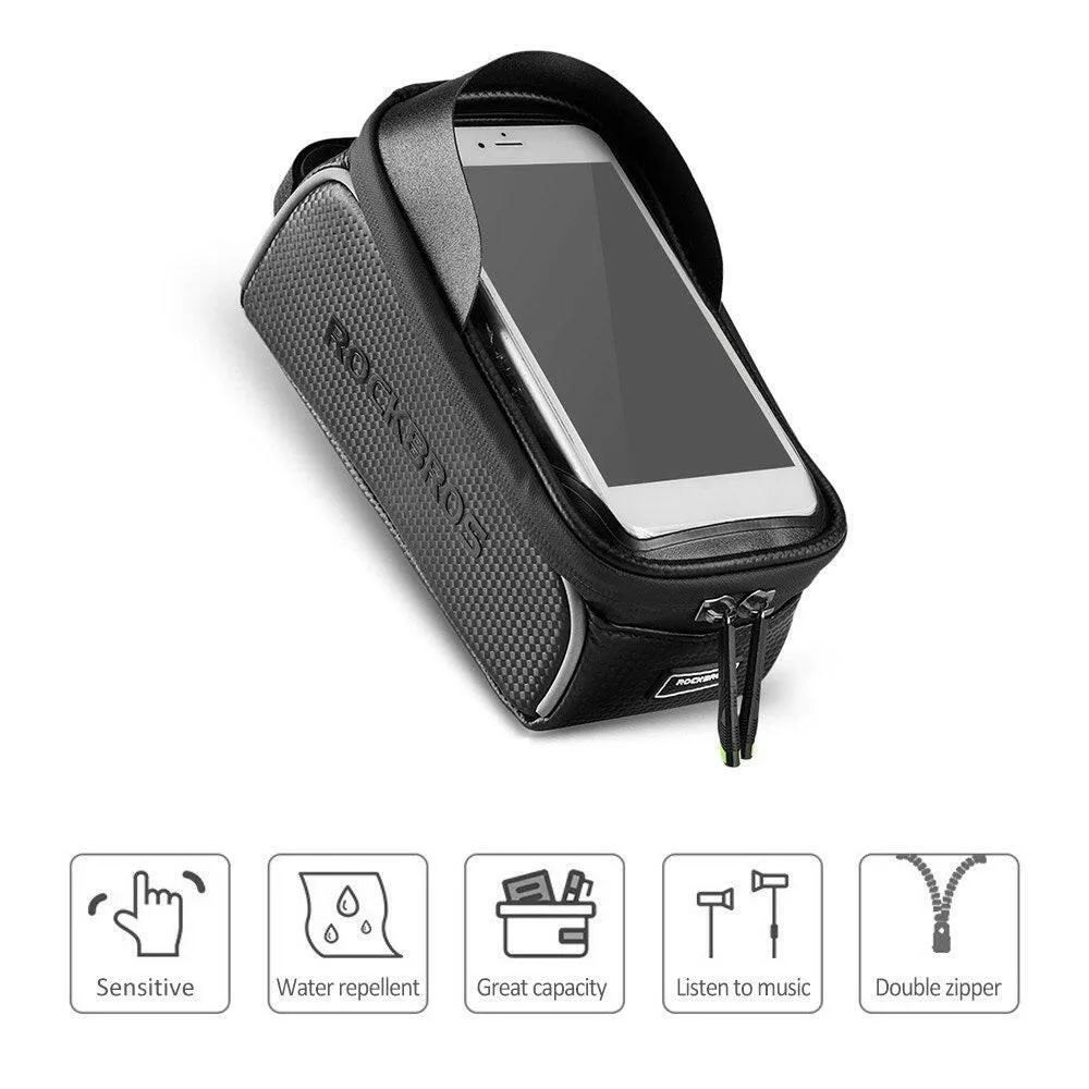 Bike Phone Bag Top Tube Bag Cycling Front Frame Bag Phone Holder Touch Screen Bike Phone Pouch