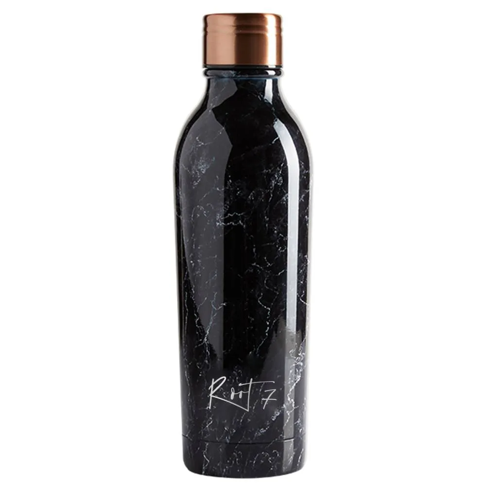 Black Marble Water Bottle