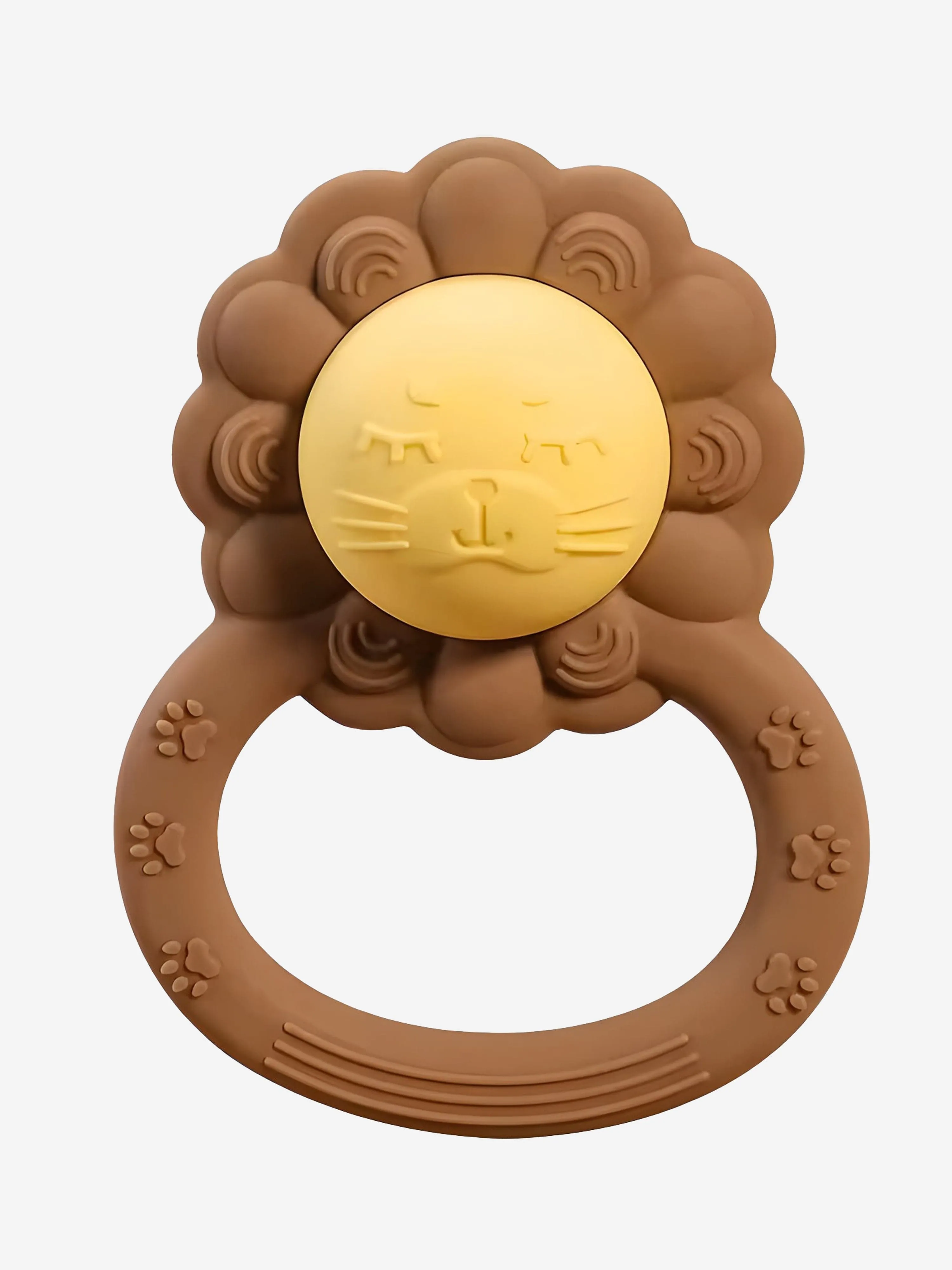 Bloom Bambini Baby Lion Rattle Teether in Brown