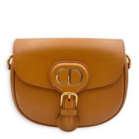 Bobby Small Camel Crossbody Bag in Smooth Calf, Gold hardware