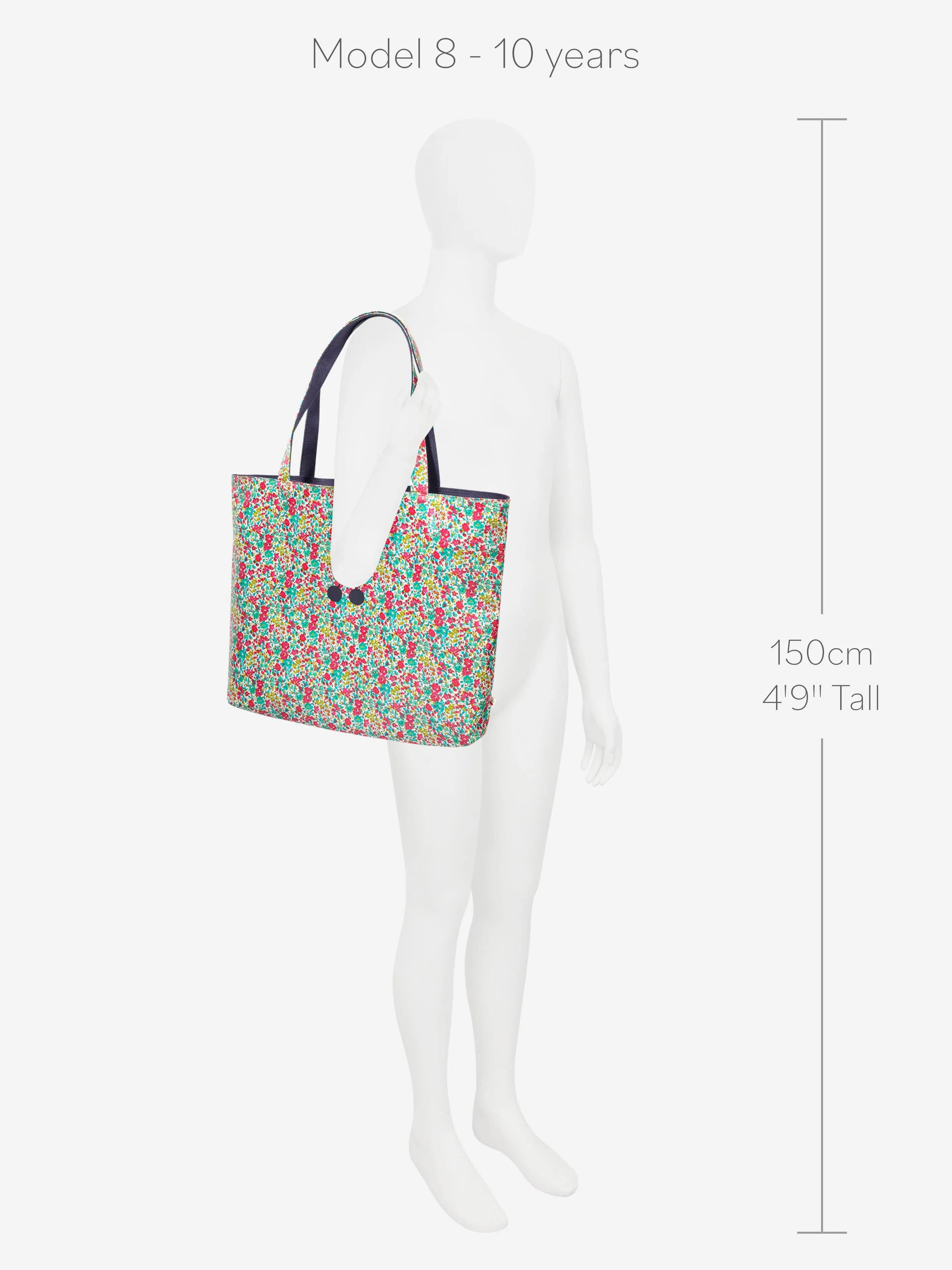 Bonpoint Girls Floral Reversible Tote Bag in Mint