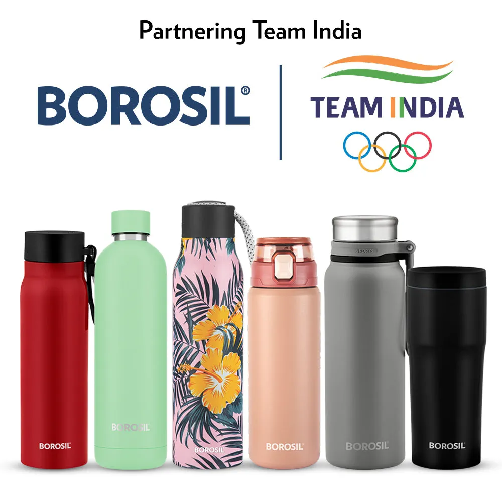 Borosil Pacific Insulated Bottle, Light Green, 700 ml