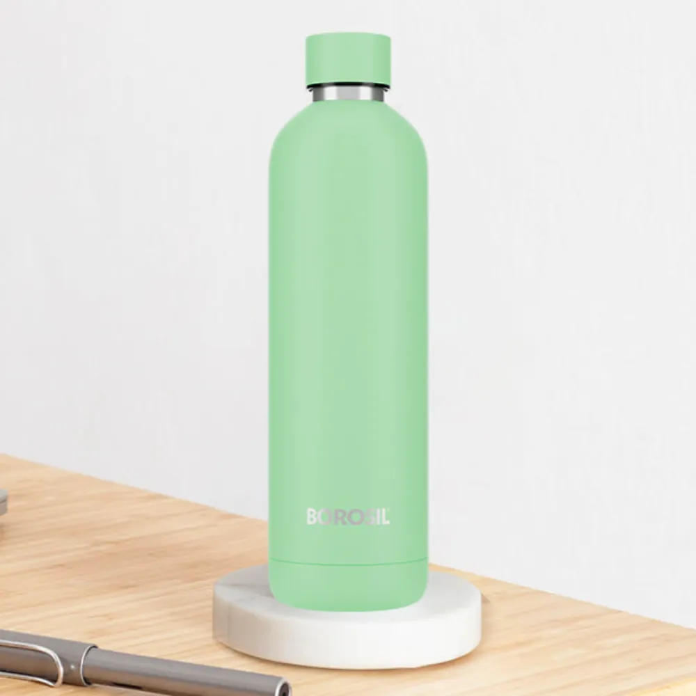 Borosil Pacific Insulated Bottle, Light Green, 700 ml