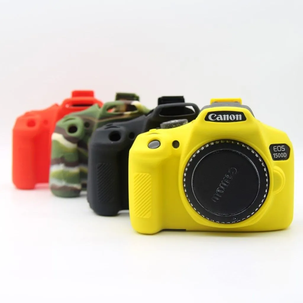 Canon EOS 1500D soft silicone protective case - Yellow