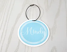 Circle Diaper Bag Tag Personalized with Name - Young Mother Bag Name Tag - Beach Bag Tag