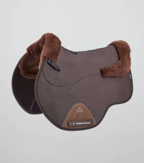 Close Contact Airtechnology Shockproof Wool Saddle Pad - GP/Jump Square Brown/Brown Wool