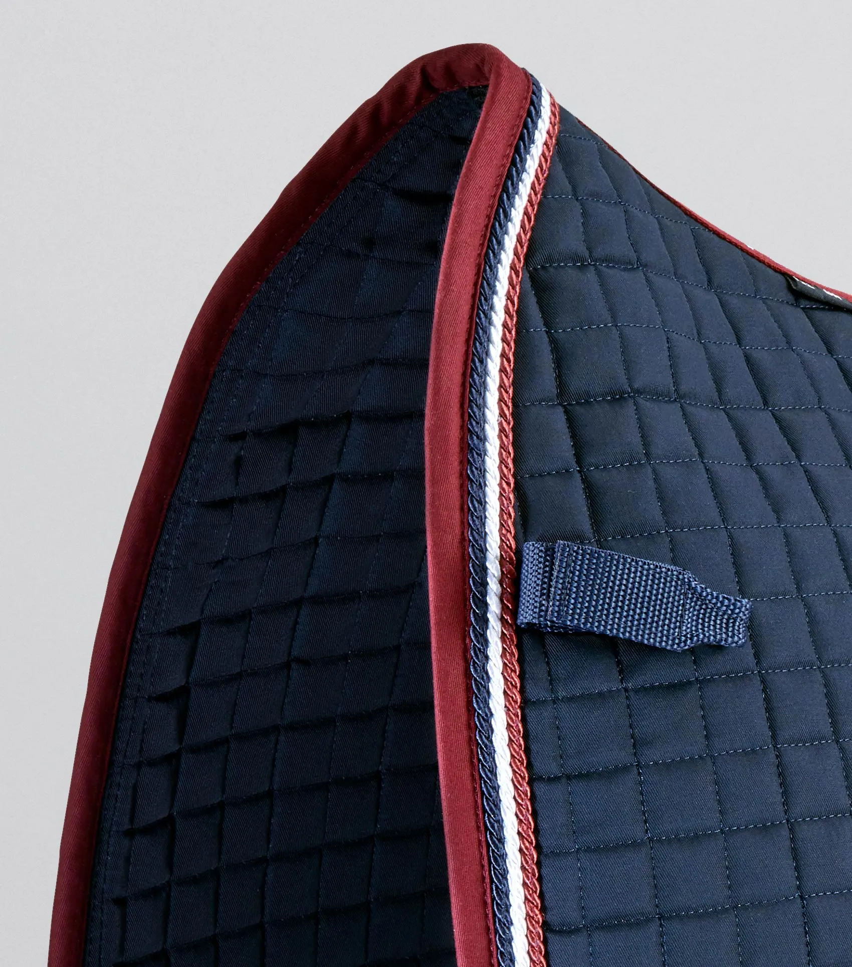 Close Contact European Cotton Saddle Pad - Dressage Square Navy