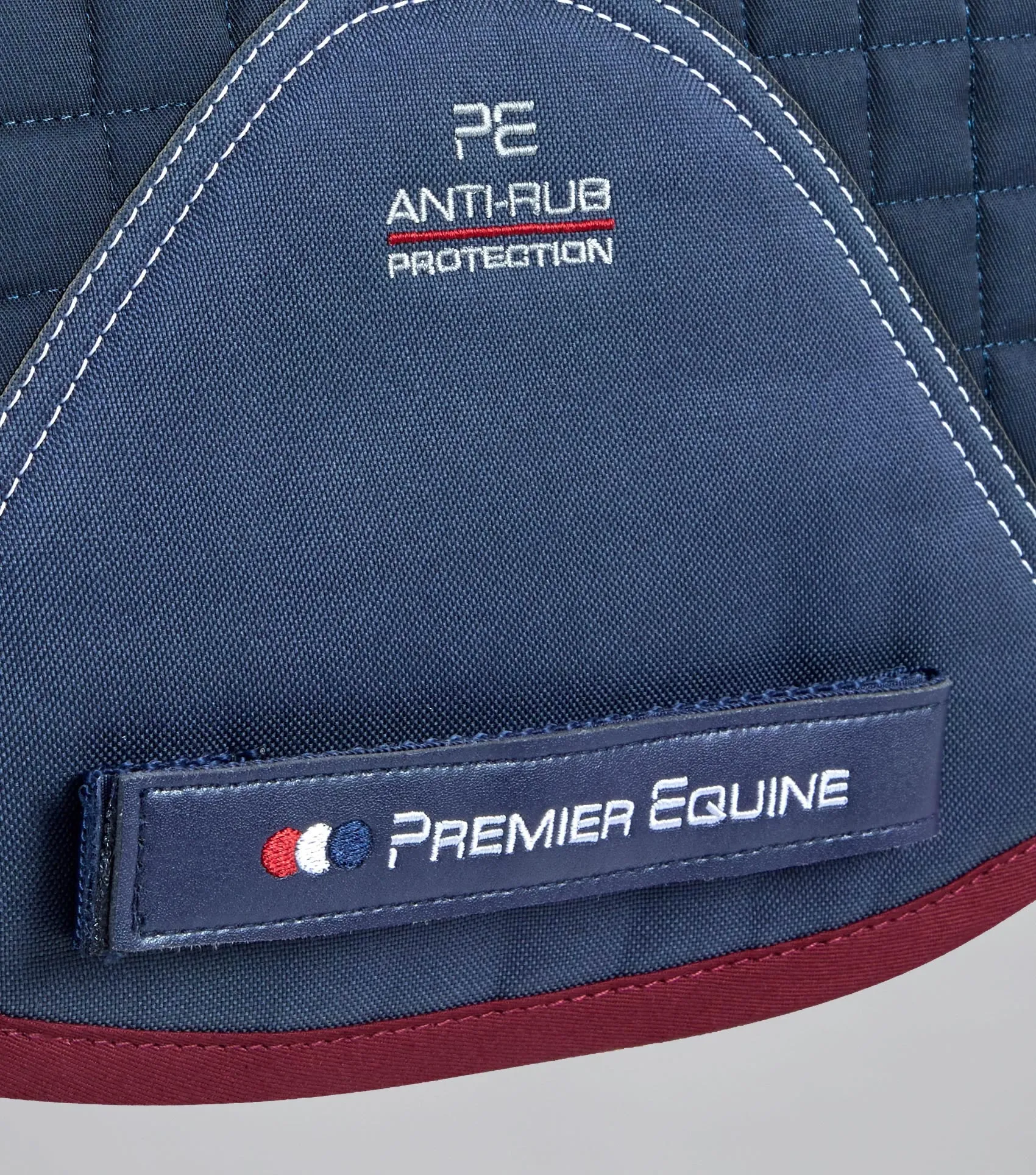 Close Contact European Cotton Saddle Pad - Dressage Square Navy