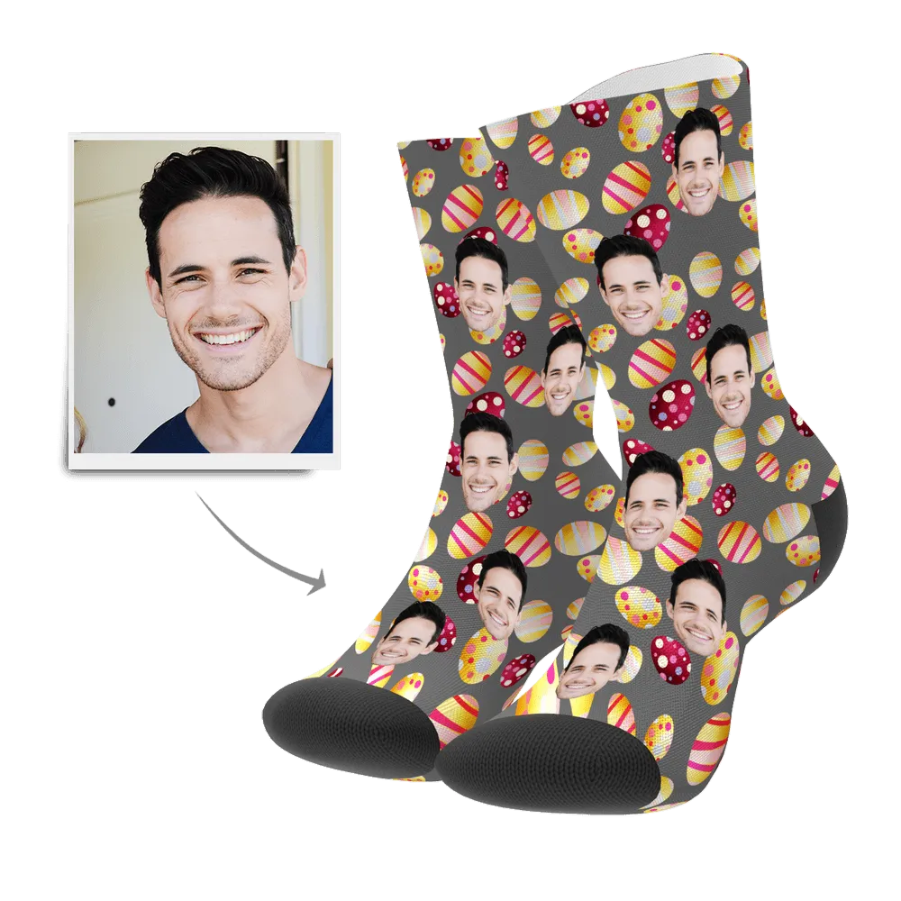 Color Easter Egg Customizedize Face Socks