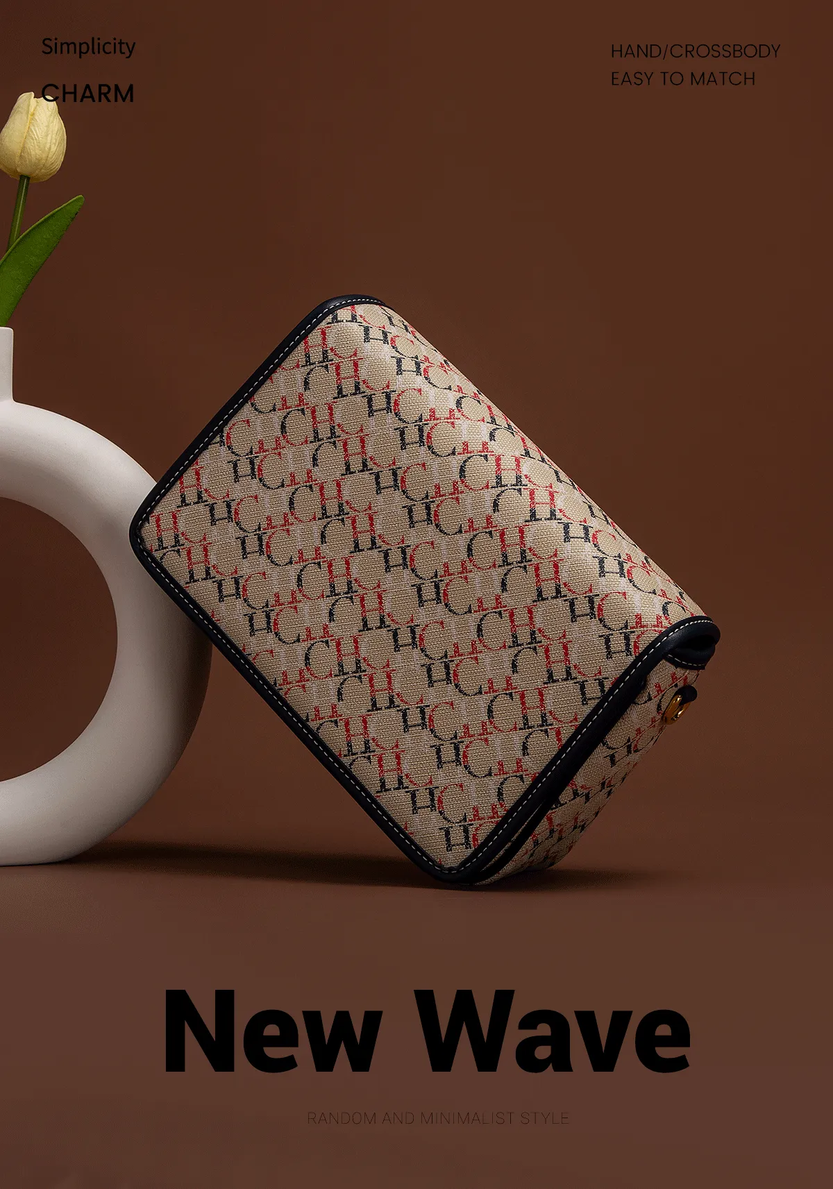 cross body bag Women's Saddle Bag 2024 New Brand Letter Printed Flap Cross Shoulder Bag Retro Wide Shoulder Strap Single Shoulder Bag