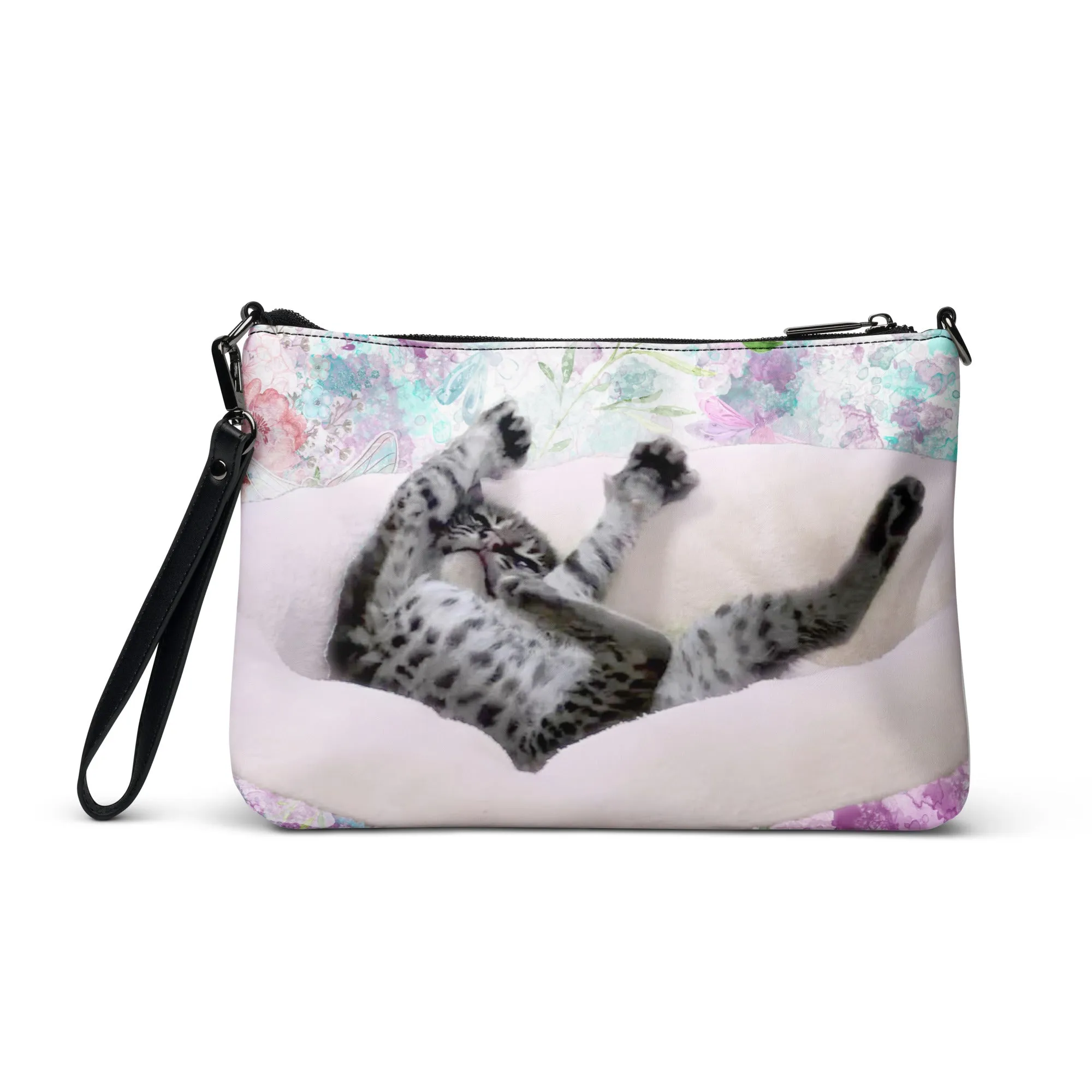 Crossbody Bag - Embrace Feline Chic with our Wild Bobcat Bliss Crossbody Bag – An Adorable Accessory with a Heart