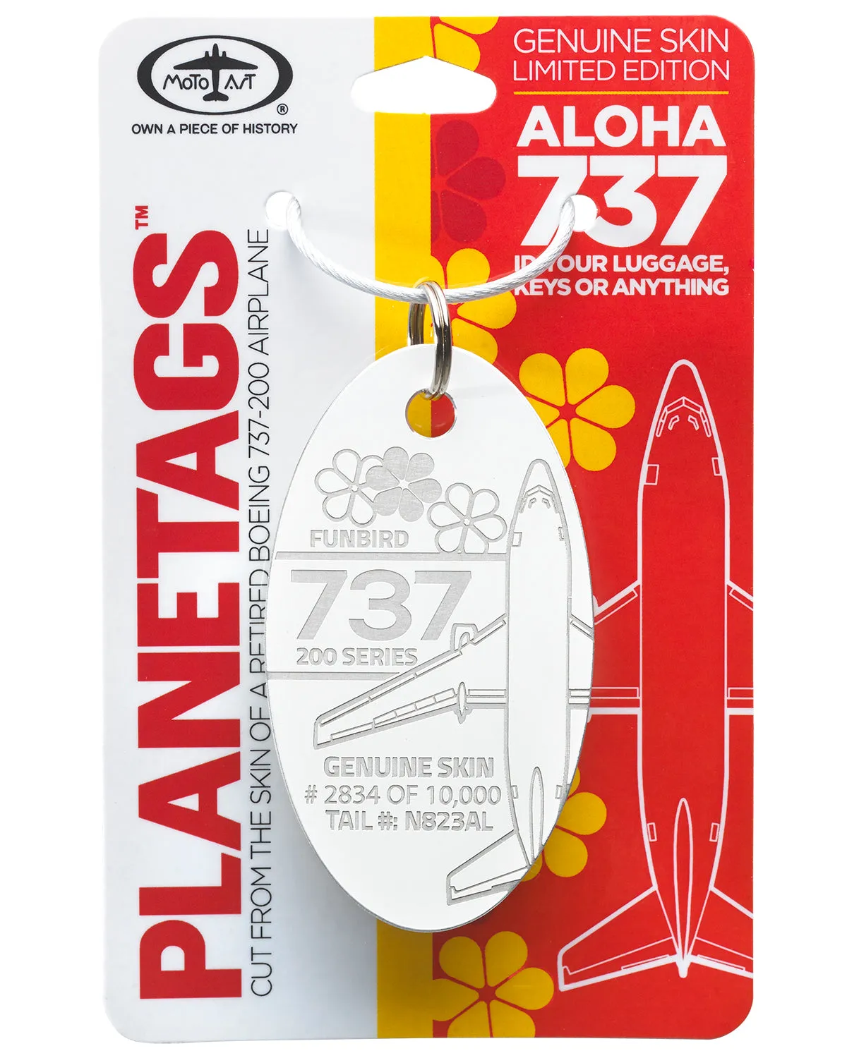 Custom ALOHA Airlines Boeing 737 PlaneTag Tail# N823AL