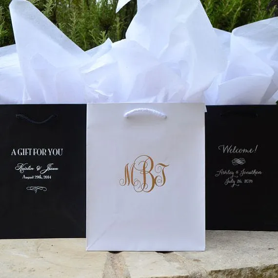 Custom Interlocking Monogram Gifts Bags