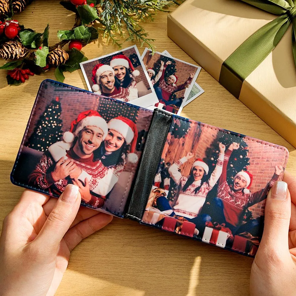 Custom Photo Wallet Personalized Two-sided Photo Wallet Christmas Gifts