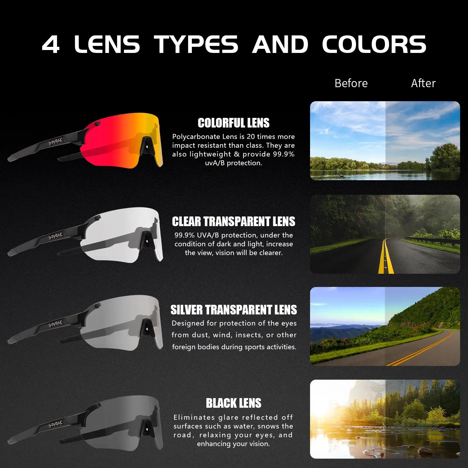 Cycling Glasses MTB Mountain Bicycle Glasses Road Bike Cycling Eyewear Women Outdoor Hiking Sports Sunglasses for Men Woman