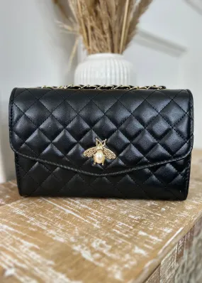 Dakota Black Bee Clasp Bag