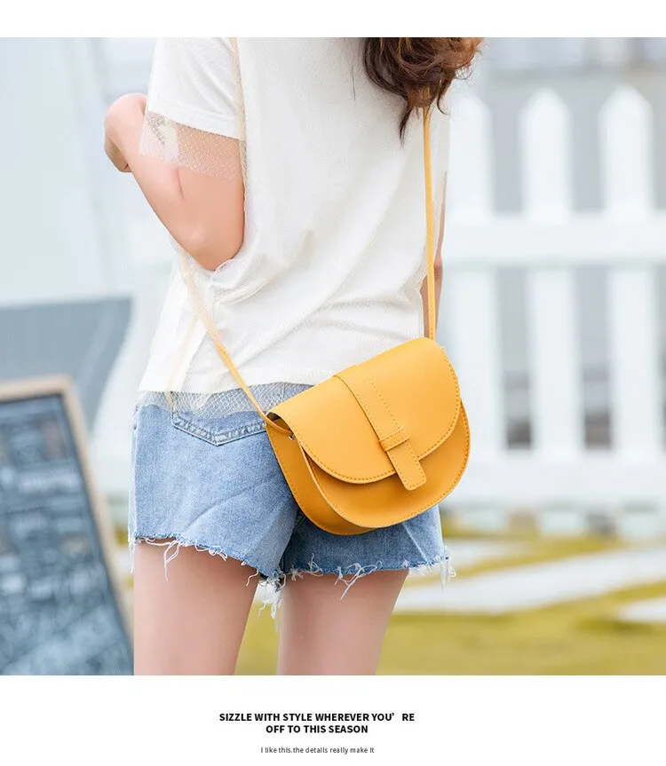 Darianrojas Small Women Purse Shell Shoulder Messenger Bag PU Leather Fashion Solid Yellow Black Crossbody Bag Bolsas Ladies Phone Purse