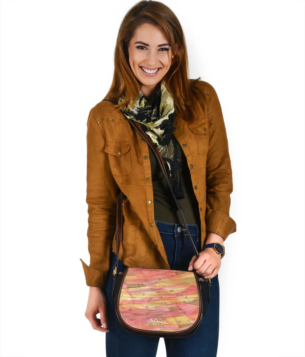 Dreamy Floral Saddle Shoulder Bag