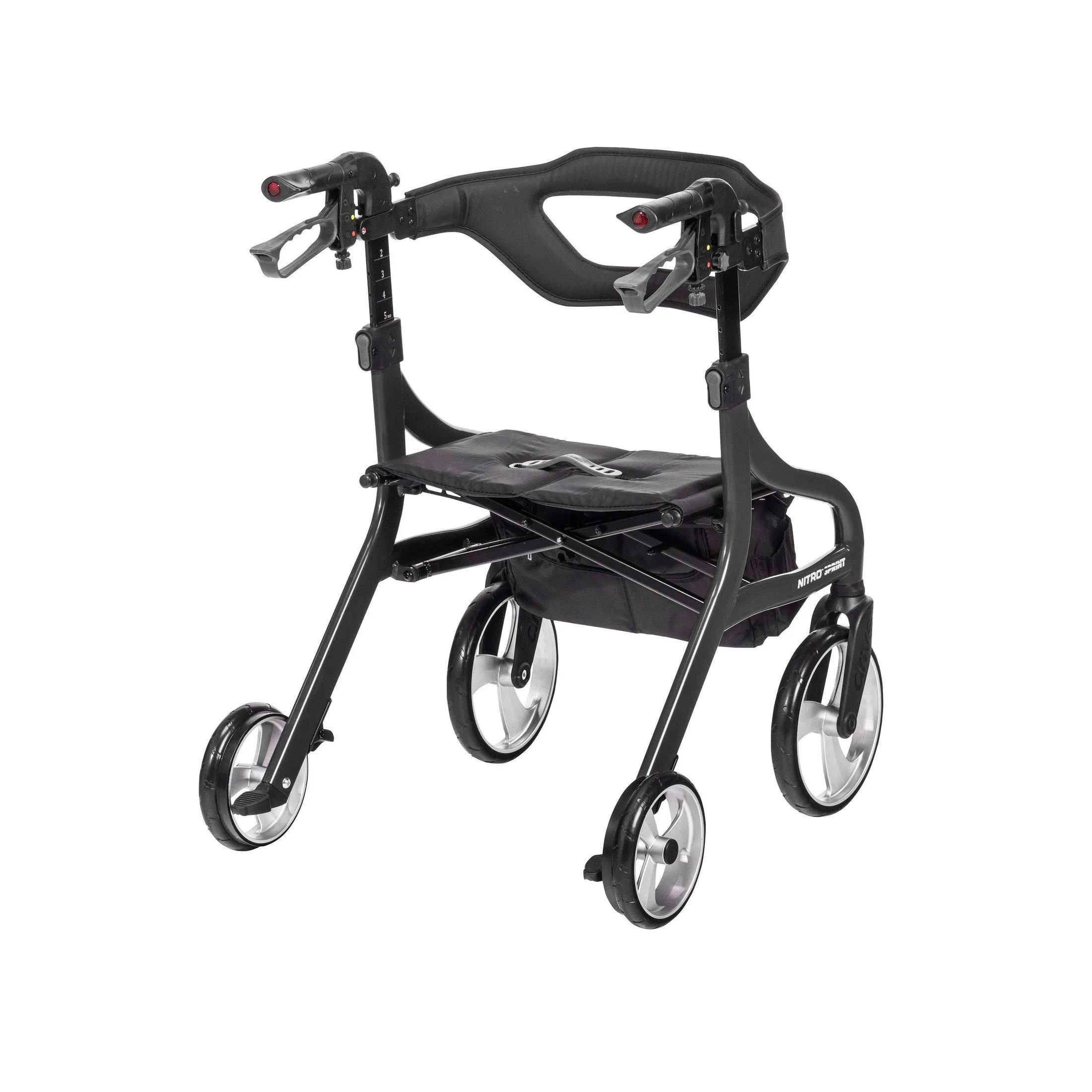 Drive Medical Nitro Sprint Rollator Rolling Walker - Hemi Height